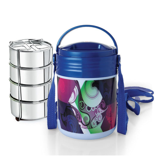 Cello Meal Kit Insulated Tiffin with Stainless Steel Containers - 7