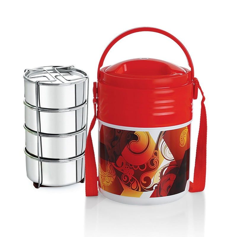 Cello Meal Kit Insulated Tiffin with Stainless Steel Containers - 6
