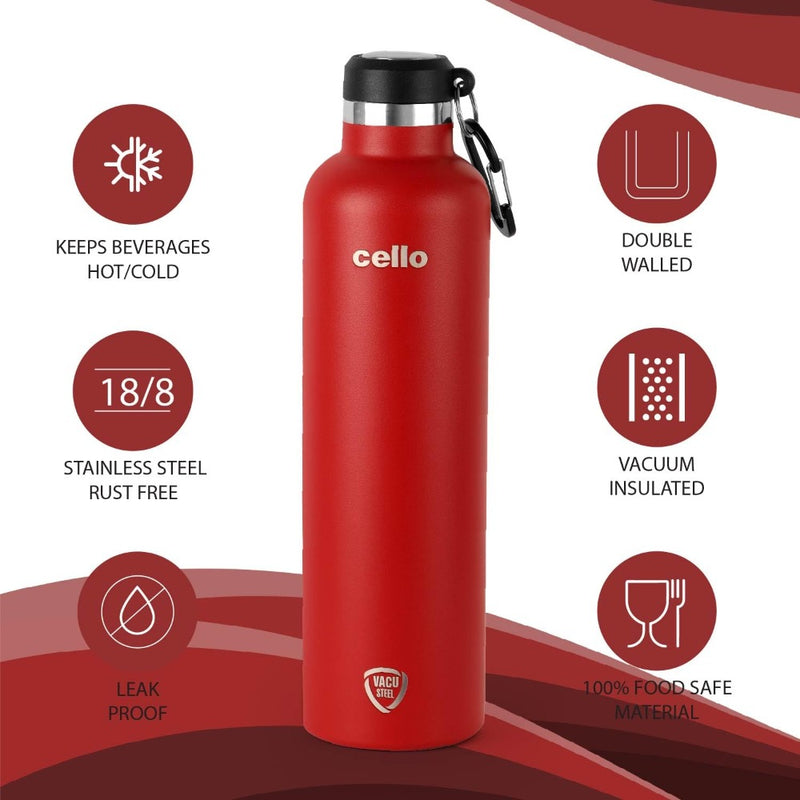 Cello Duro Hector 1100 ML Vacuum Insulated Stainless Steel Water Bottle - 10