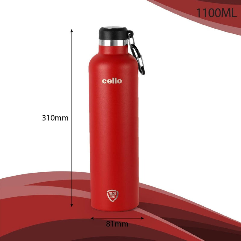 Cello Duro Hector 1100 ML Vacuum Insulated Stainless Steel Water Bottle - 9