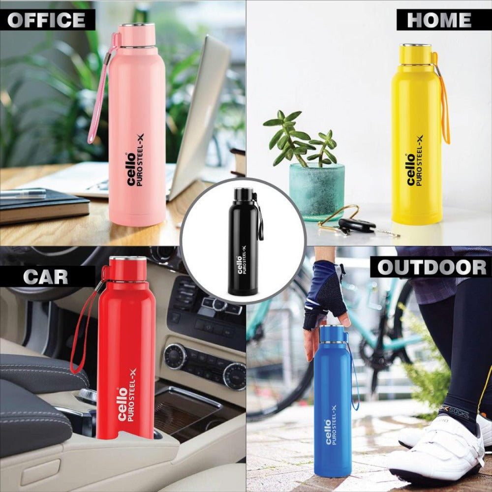 Cello Puro Steel-X Benz 900 Insulated Water Bottle - 12