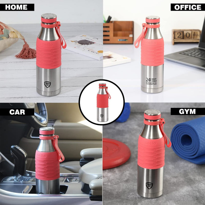 Cello Grip Max 900 ML Double Wall Stainless Steel Water Bottle - 10