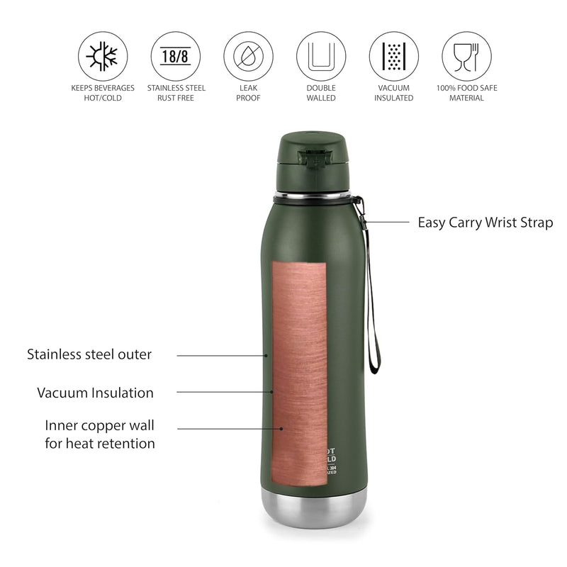 Cello Duro Ace 900 ML Vacuum Insulated Stainless Steel Water Bottle - 6