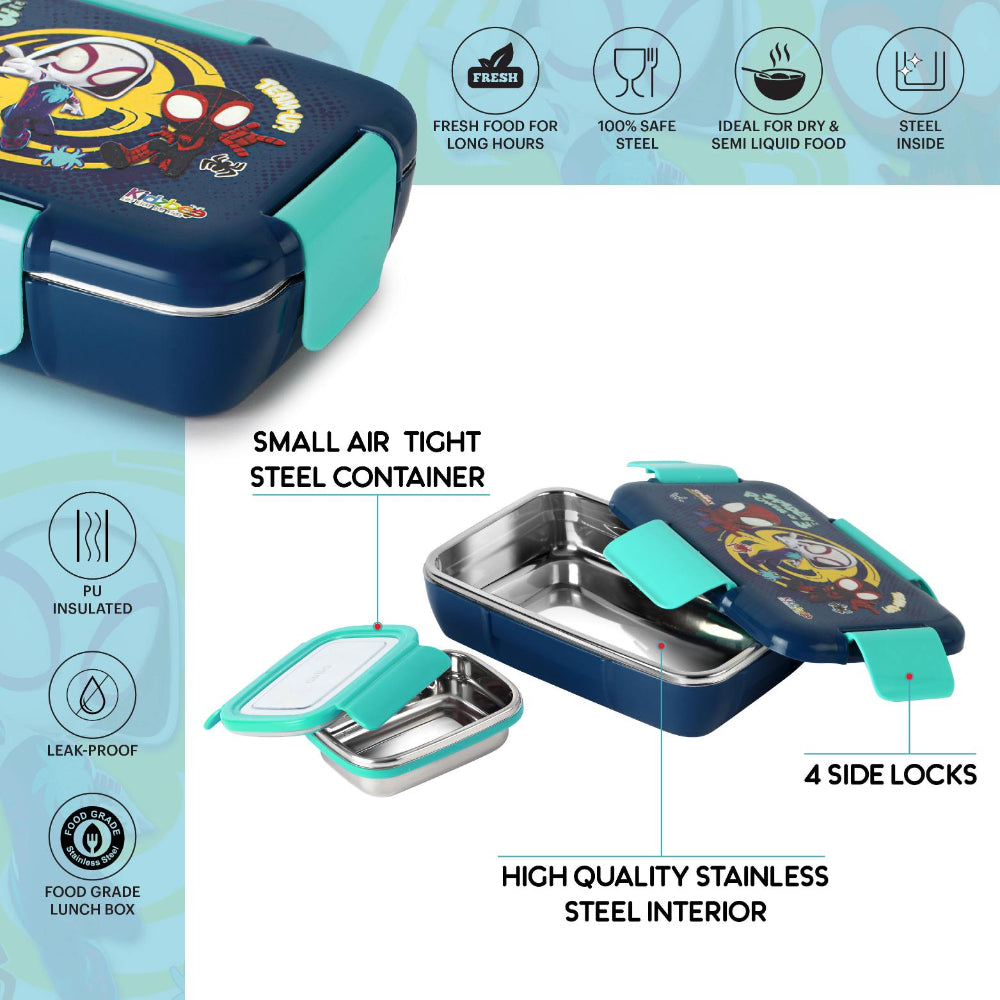 Cello Kidzbee Magnus Plastic Insulated Kids Lunch Box with Inner Steel - 2