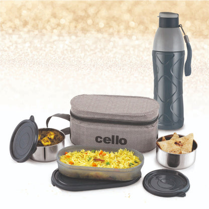 Cello Zion Gift Set – Insulated Tiffin Box with Bottle - 1