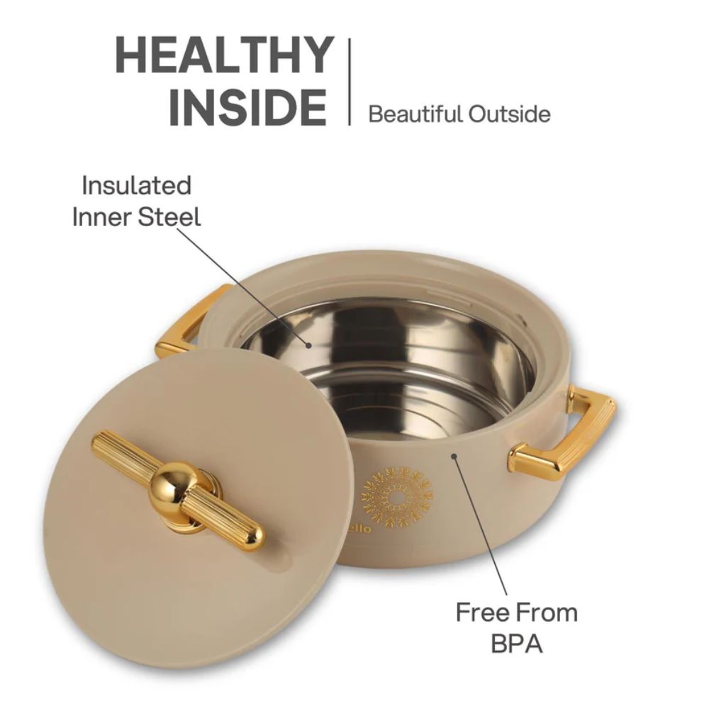 Cello Jewel Inner Stainless Steel Insulated Casserole Set - 9