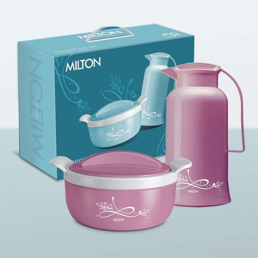 Milton Souvenir Gift Set - Crave 1500 Casserole + Crystal 1000 Flask - 7