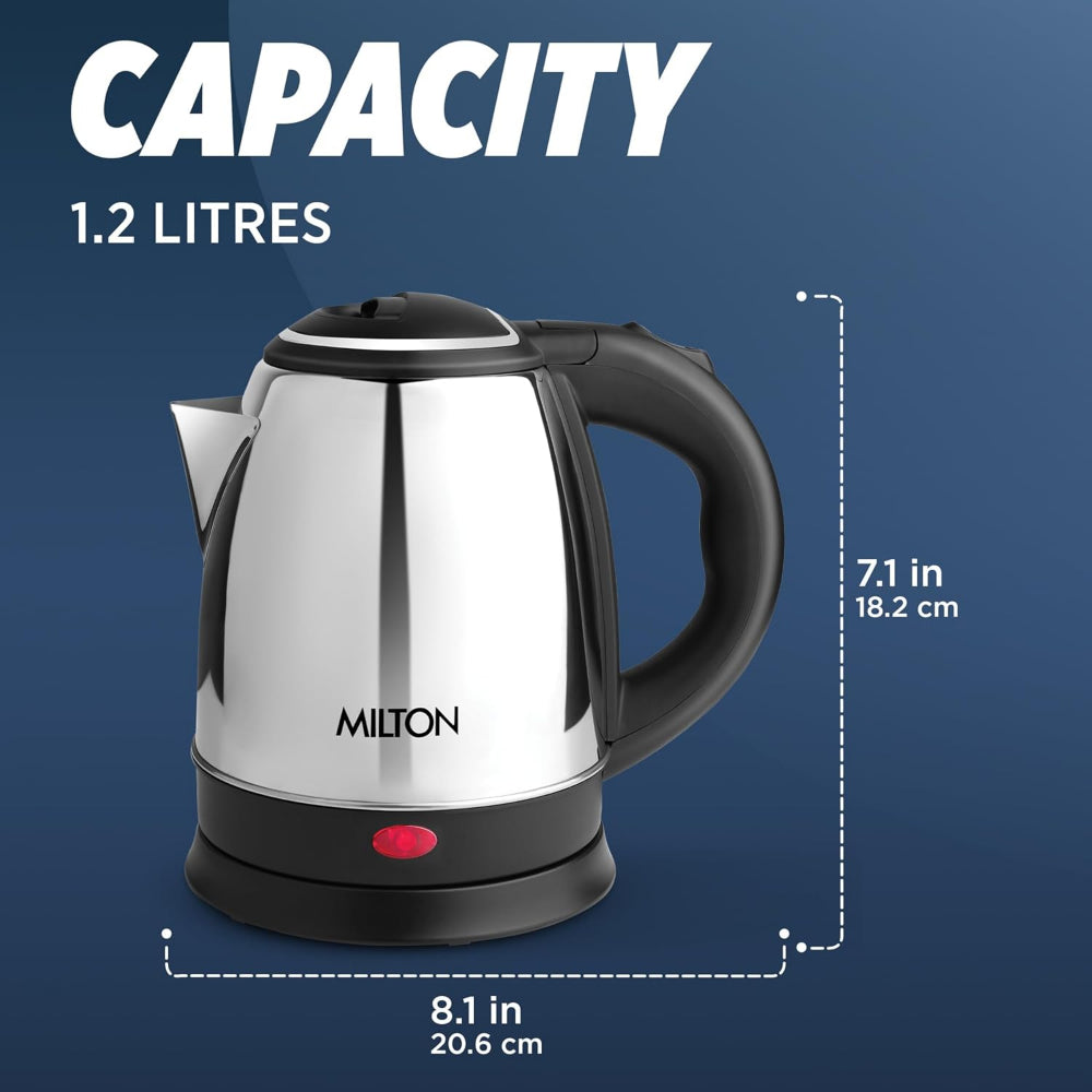 Milton Stainless Steel Insta 1.2 Litre 1500 Watt Electric Kettle - 3
