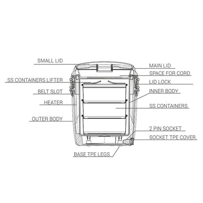 Milton Futron Insulated Stainless Steel Electric Tiffin Box - 18