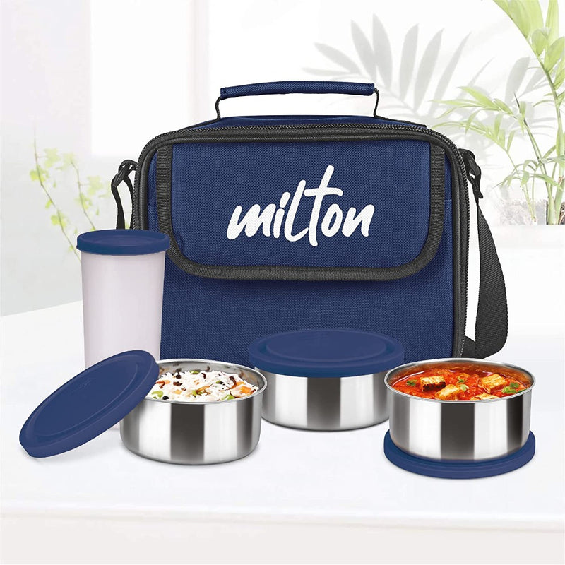 Milton Steel Combi Lunch Box with 3 Containers and 1 Tumbler - 3