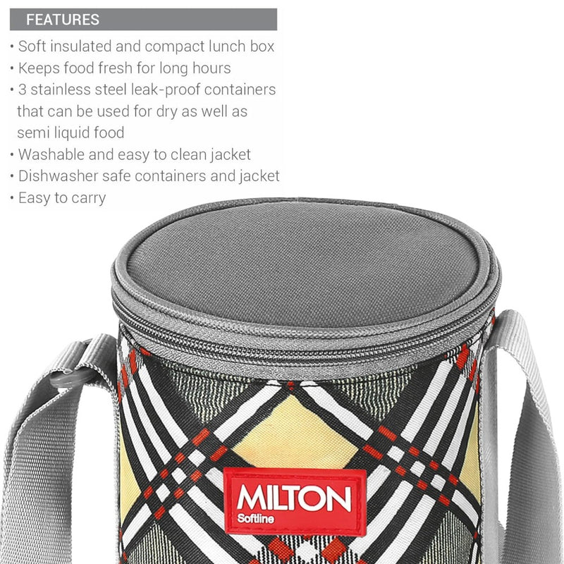 Milton Steel Treat 3 Container Tiffin with Jacket - 13