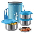 Milton Stainless Steel Ambition 3 Container Tiffin with Jacket - 1