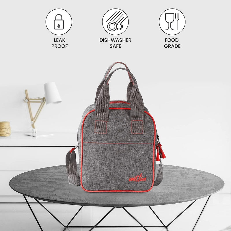 Milton Savor Lunch Tiffin with 4 Container + 1 Aqua 750 ML Bottle + 1