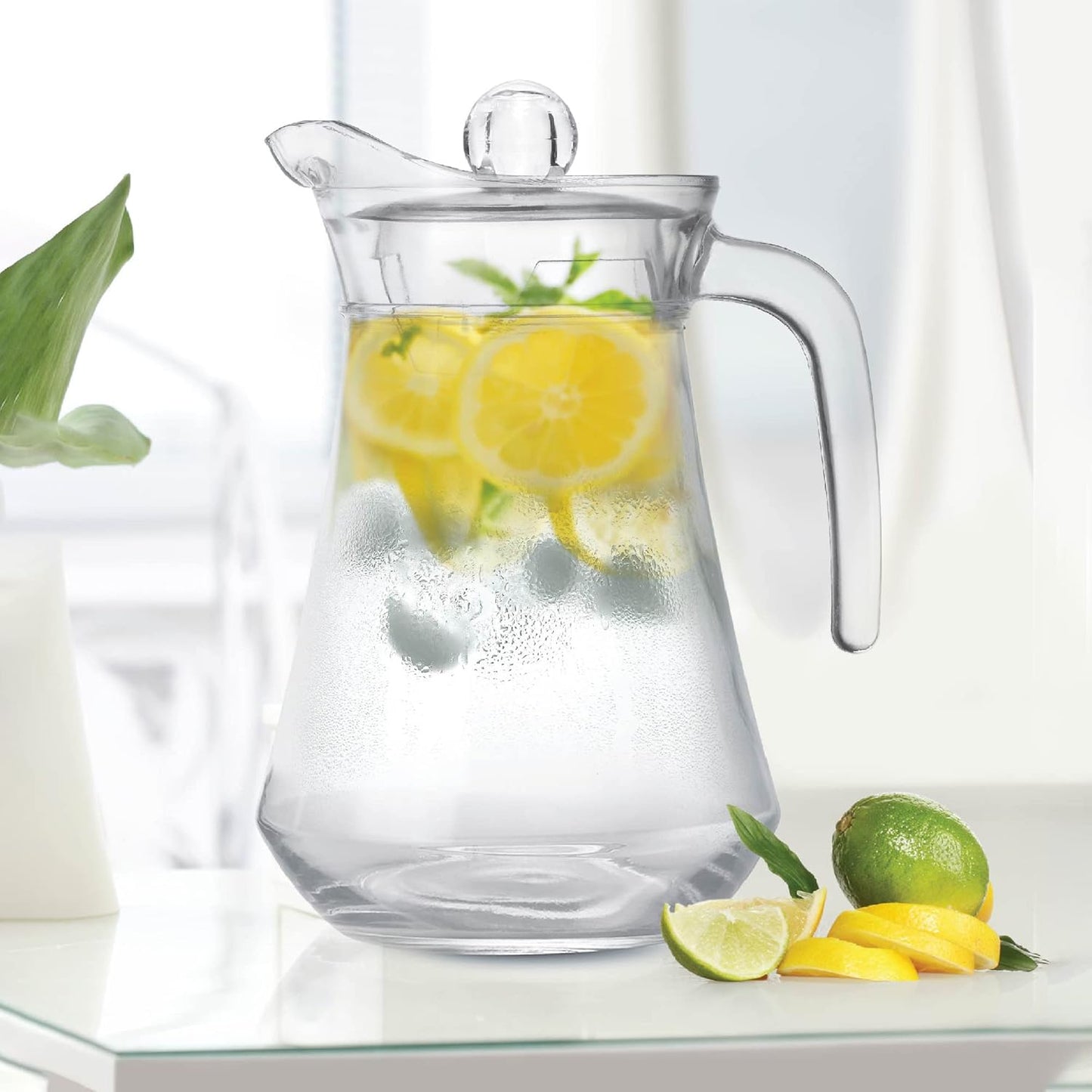 Treo Conical Fresh 1300 ML Glass Jug | Transparent | 1 Pc