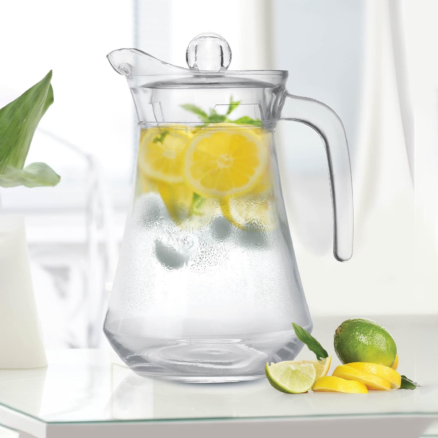 Treo Conical Fresh 1300 ML Glass Jug | Transparent | 1 Pc