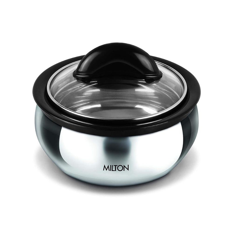 Milton Clarion Stainless Steel Insulated Casserole with Glass Lid - 1