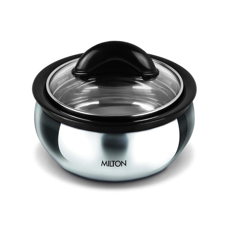 Milton Clarion Stainless Steel Insulated Casserole with Glass Lid - 10