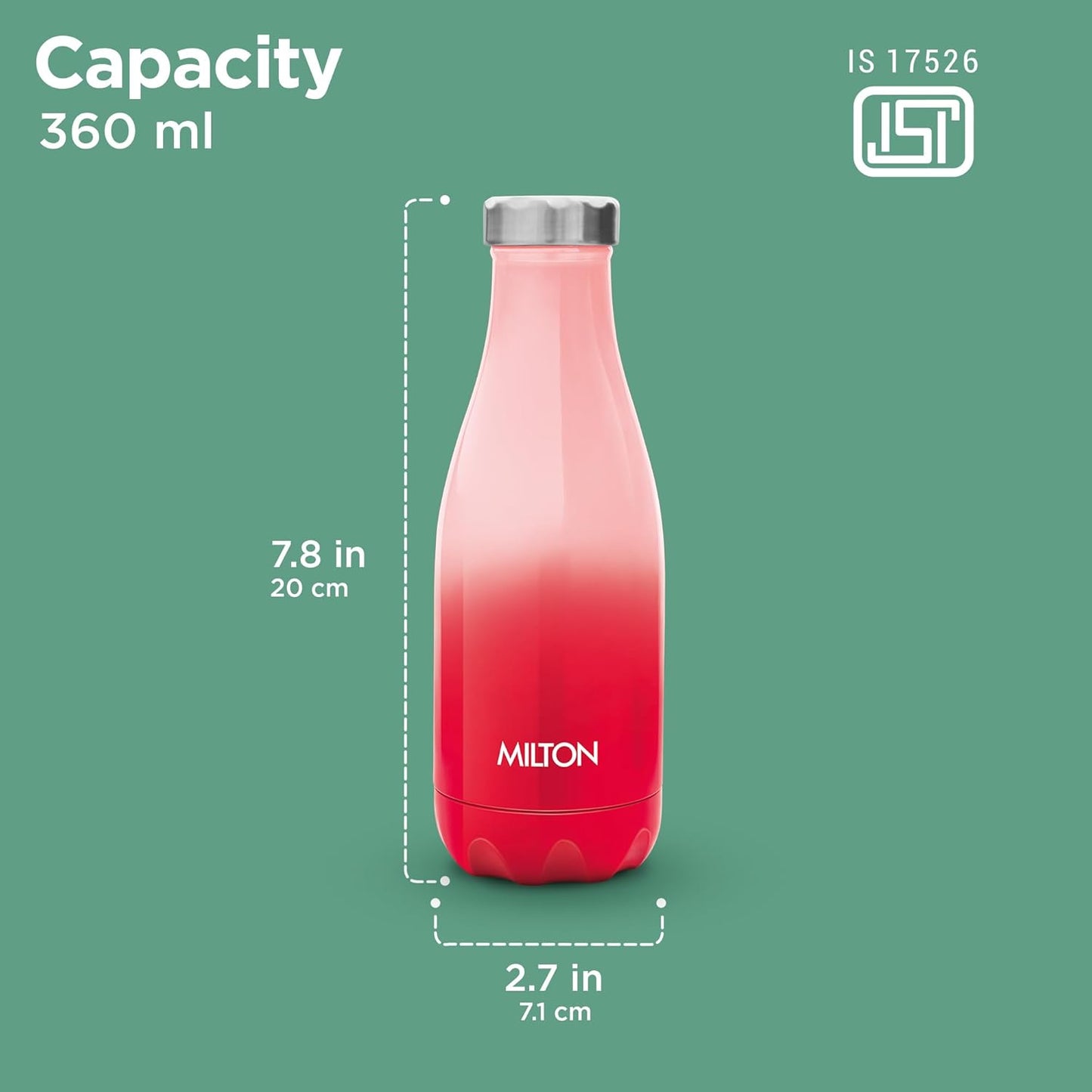 Milton Prudent Thermosteel Bottle | 24 Hours Hot and Cold | 1 Pc