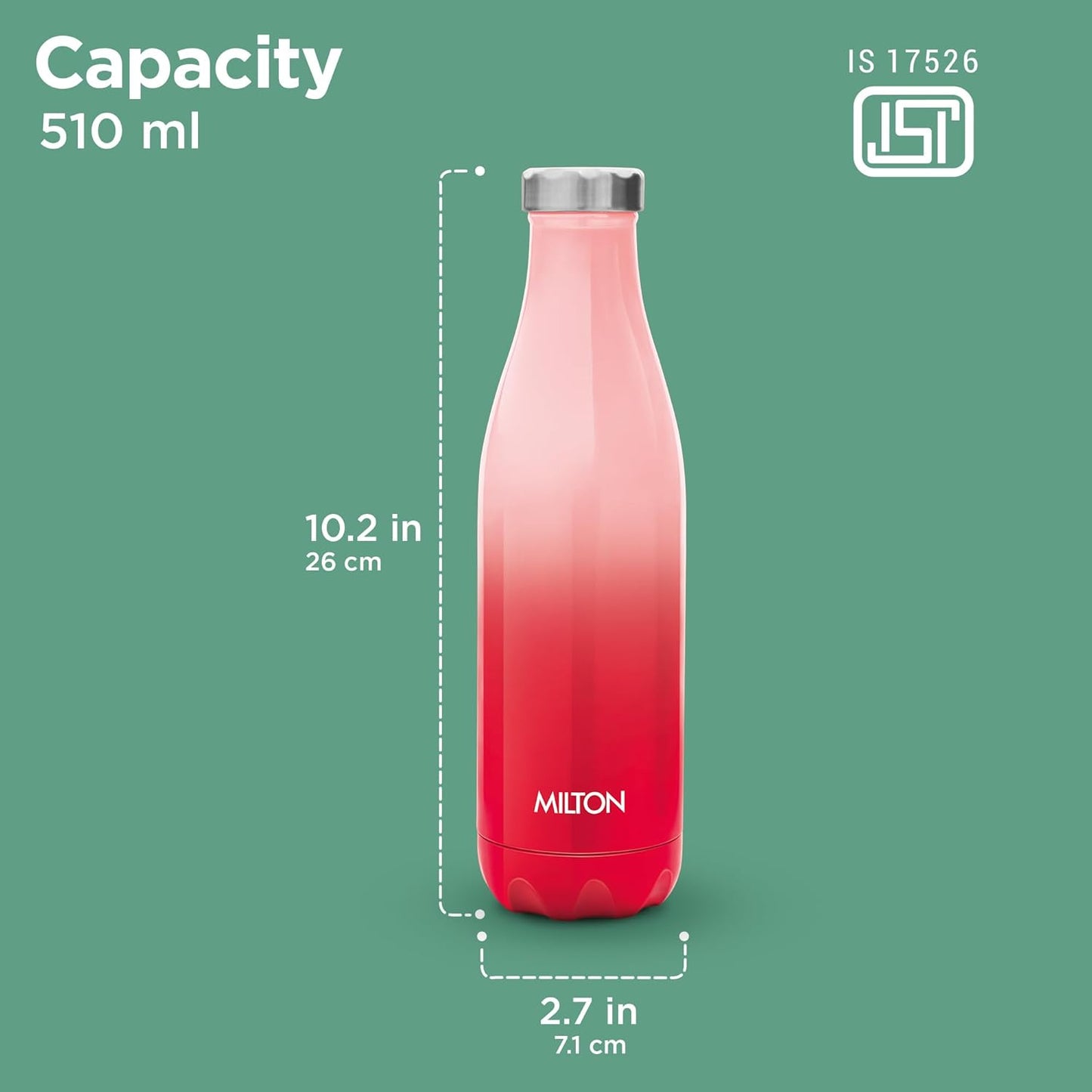 Milton Prudent Thermosteel Bottle | 24 Hours Hot and Cold | 1 Pc