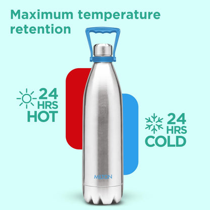 Milton Duo Deluxe Thermosteel 24 Hours Hot and Cold Water Bottle with Handle - 5