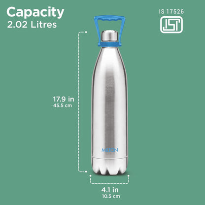 Milton Duo Deluxe Thermosteel 24 Hours Hot and Cold Water Bottle with Handle - 2