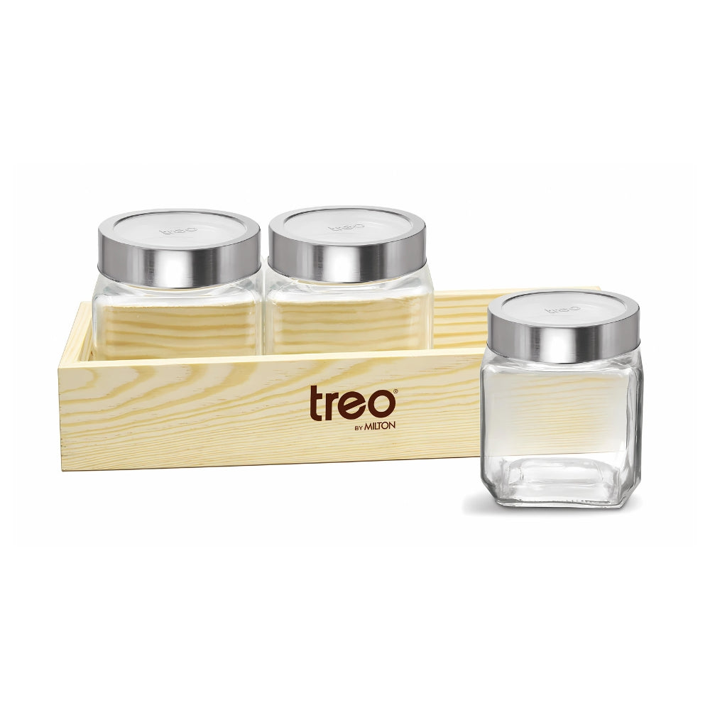 Treo Cuwood Storage Jar with Wooden Tray - 3