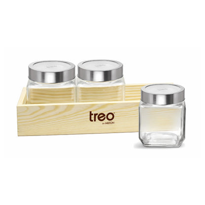 Treo Cuwood Storage Jar with Wooden Tray - 3