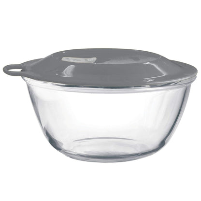 Treo Toughened Glass 1500 ML Mixing Bowl with Eazy Lid - 1