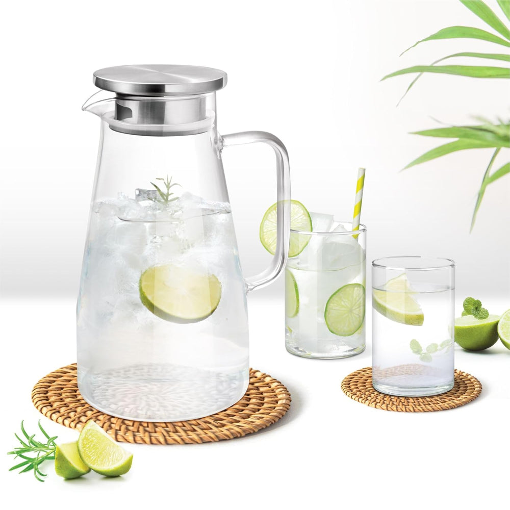 Treo Borosilicate Iconic Lemon Set - Jug with 6 Glasses - 2