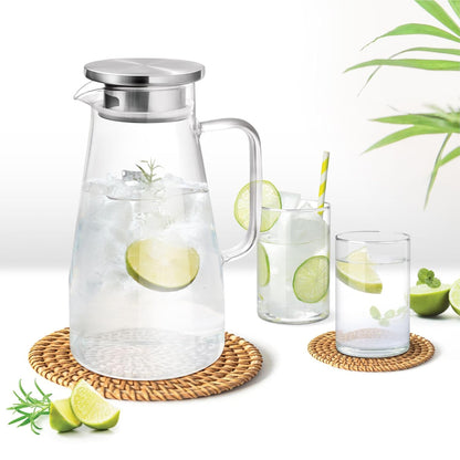 Treo Borosilicate Iconic Lemon Set - Jug with 6 Glasses - 2