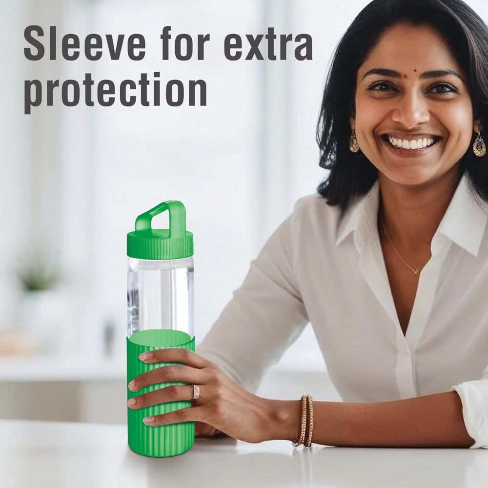 Treo Armor 700 ML Borosilicate Glass Water Bottle with Silicon Sleeve - 7