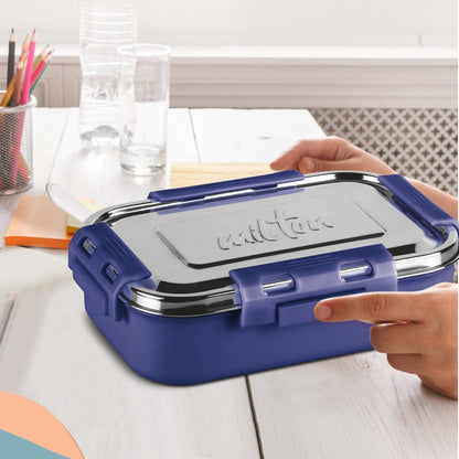 Milton Steel Flat Insulated Inner Stainless Steel Tiffin Box with Inner Container - 7