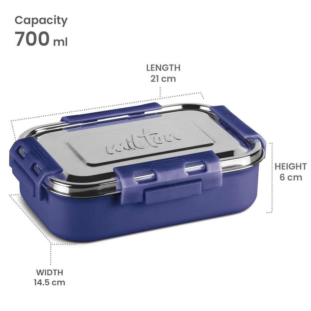 Milton Steel Flat Insulated Inner Stainless Steel Tiffin Box with Inner Container - 9