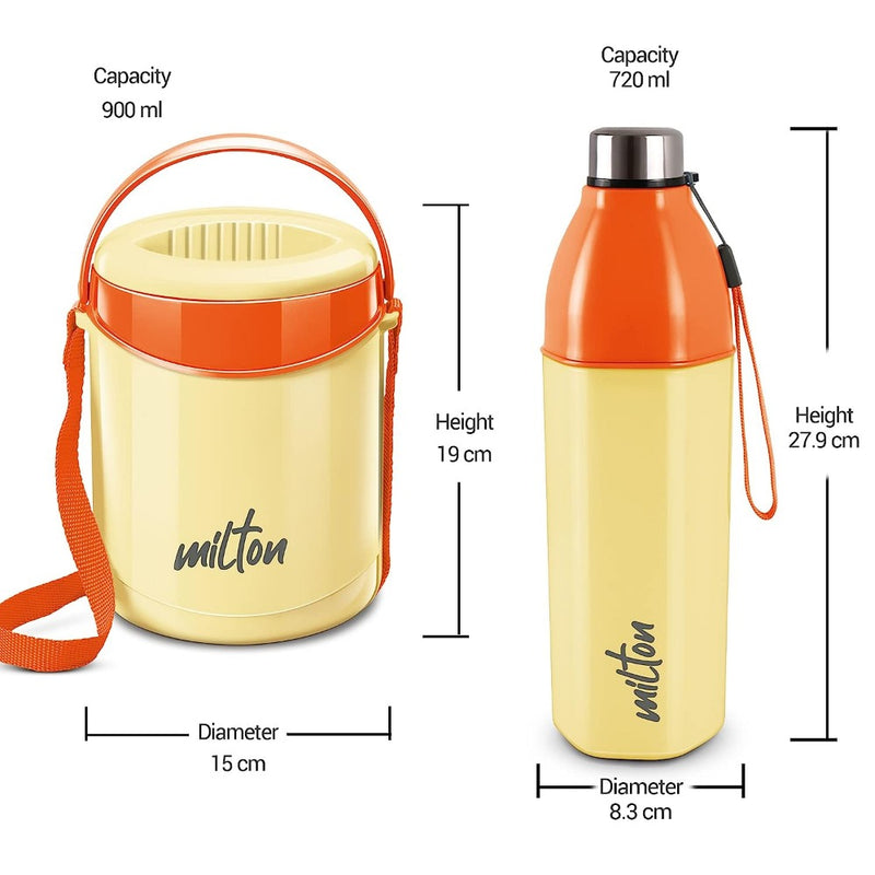 Milton Essential Gift Set - Econa Tiffin 3 + Hexone 900 Bottle - 9