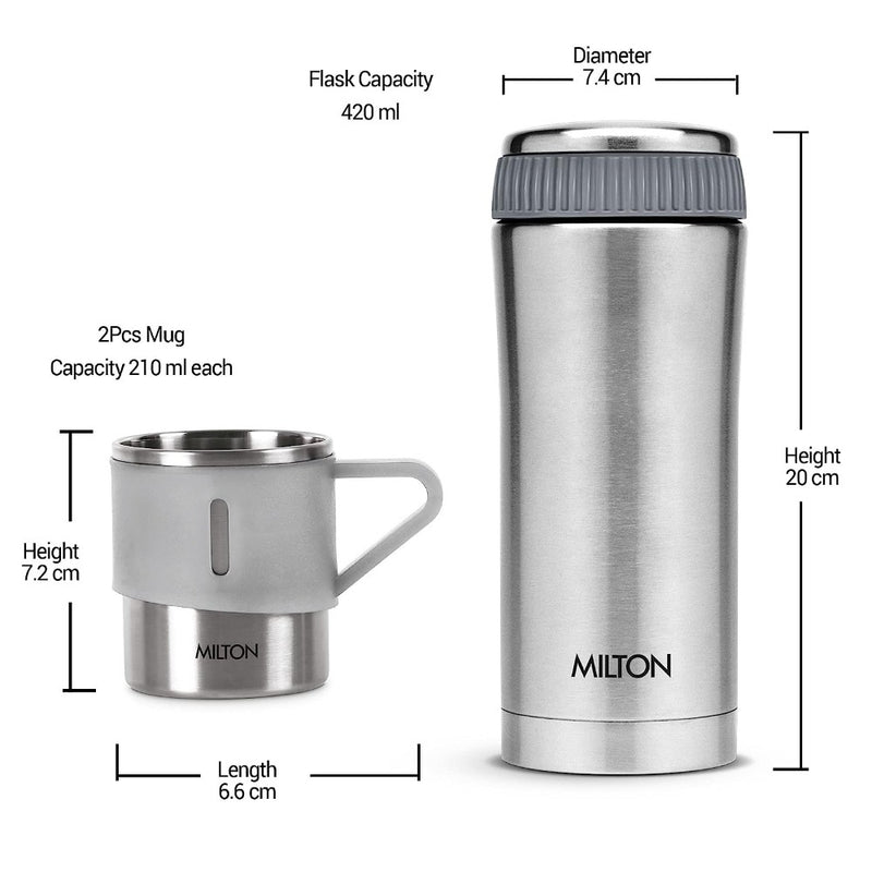 Milton Tea Gift Set - Optima 420 Flask + 210 ML Mug - 7