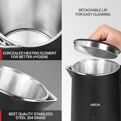 Milton Stainless Steel Companion 800 ML Electric Kettle - 4