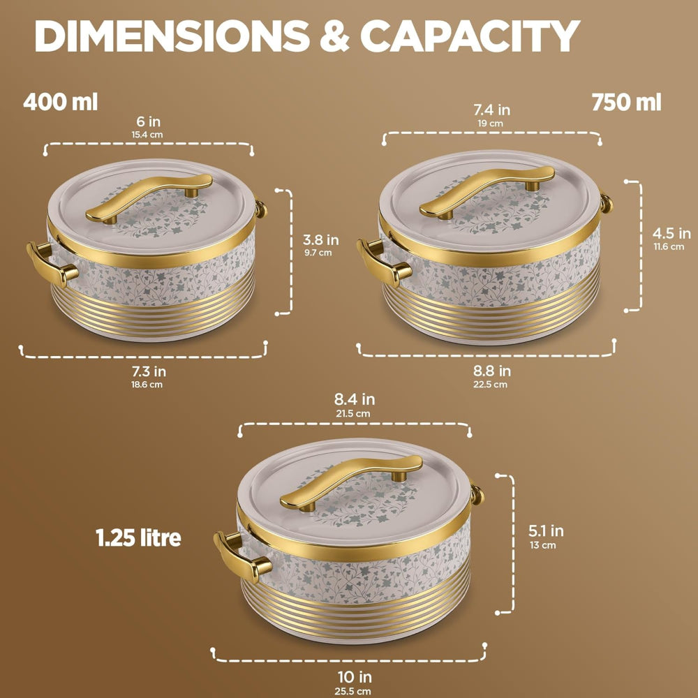 Milton Insignia Inner Stainless Steel Insulated Jr. Casserole Set - 6