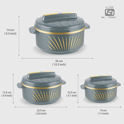 Milton Roti Fresh PU Insulated Junior Casserole set with Inner Roti Basket - 5