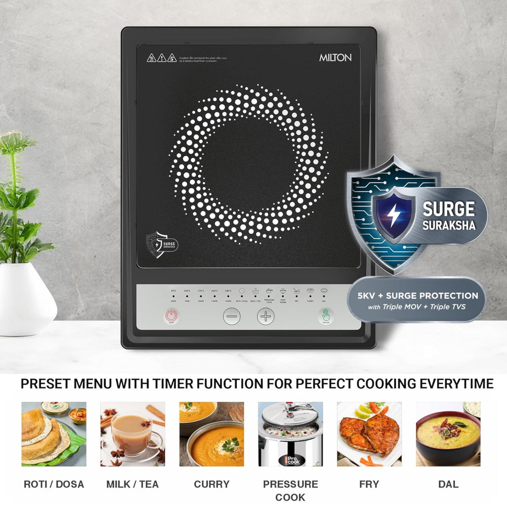 Milton Elio 14.0 1400 Watts Portable Induction Cooktop - 3