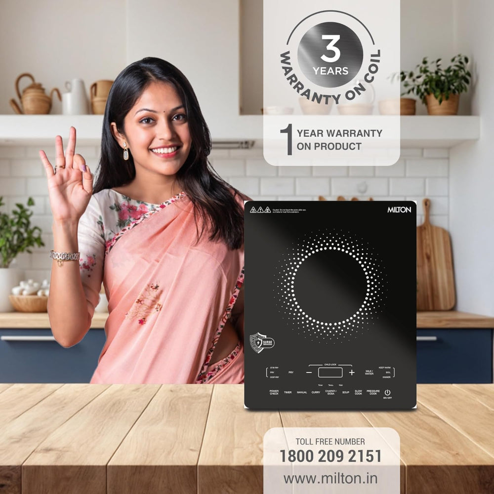 Milton Elio Elite 21.0 2100 Watts Portable Induction Cooktop - 7