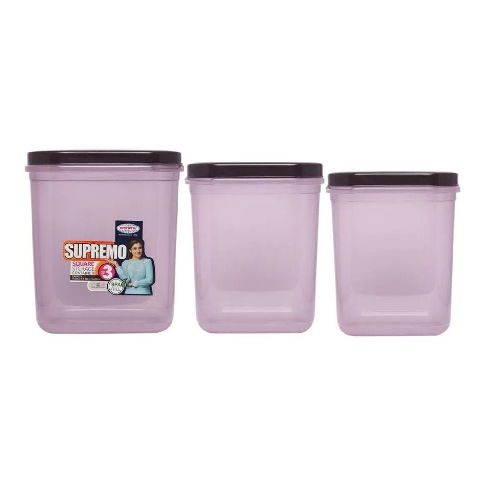 Asian Supremo Square Plastic Storage Container | Stackable | Multipurp