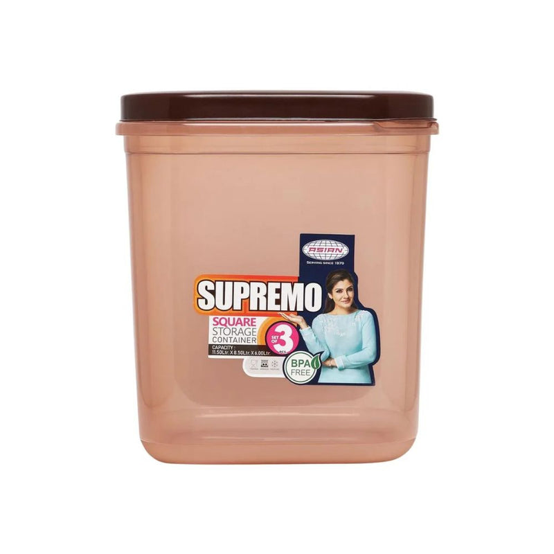 Asian Supremo Square Plastic Storage Container | Stackable | Multipurp