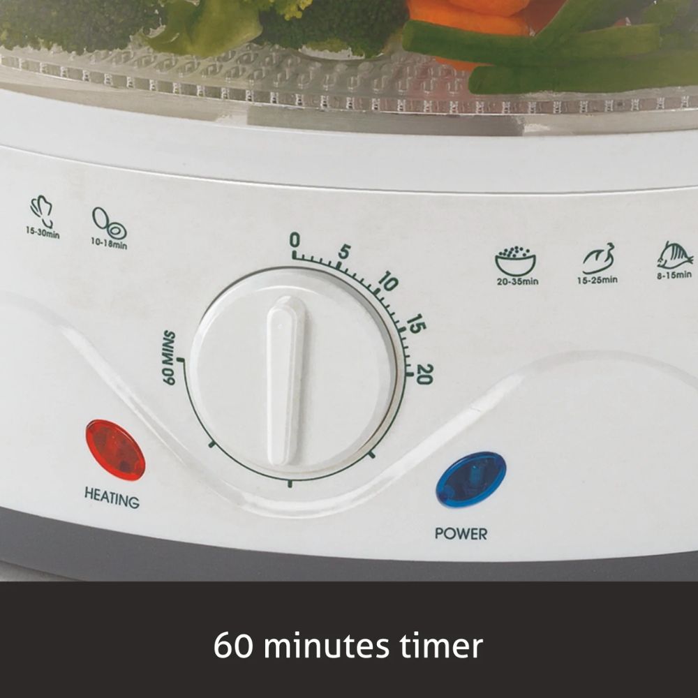 Glen Electric 900 Watts Food Steamer with 60 Minute Timer - 6