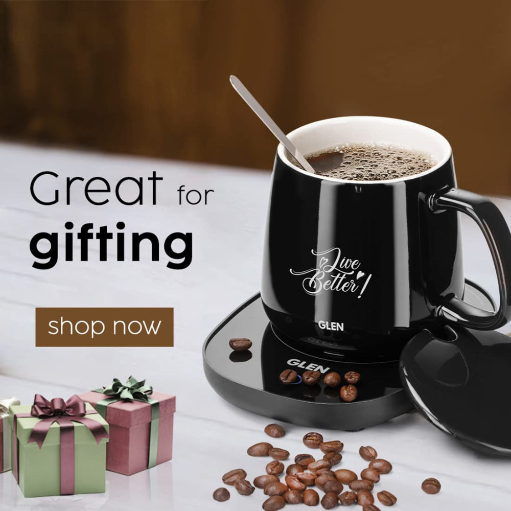 Glen Electric 16 Watts Coffee Mug Warmer Plate with Auto Shut Off and Heating Function - 4