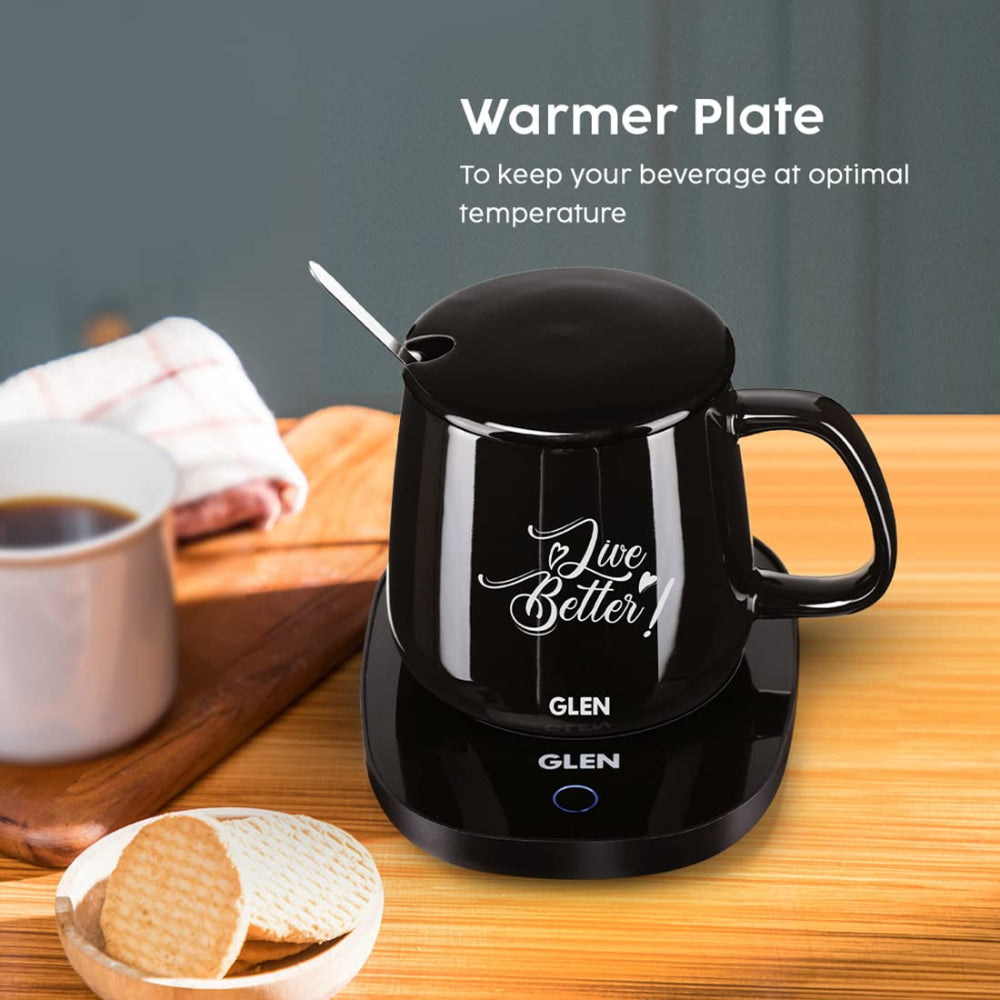 Glen Electric 16 Watts Coffee Mug Warmer Plate with Auto Shut Off and Heating Function - 2