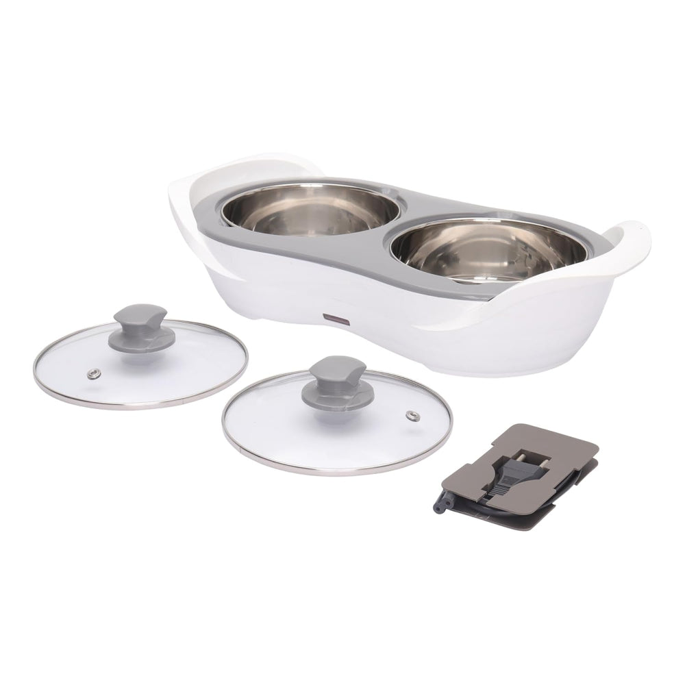 Jaypee Plus E- Warmer Stainless Steel Electric Casserole Set with Removable Containers - 3