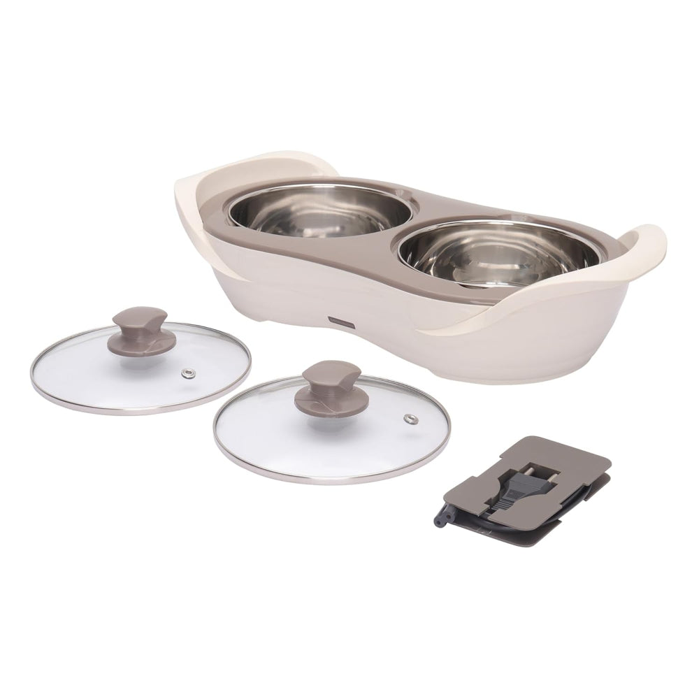 Jaypee Plus E- Warmer Stainless Steel Electric Casserole Set with Removable Containers - 5