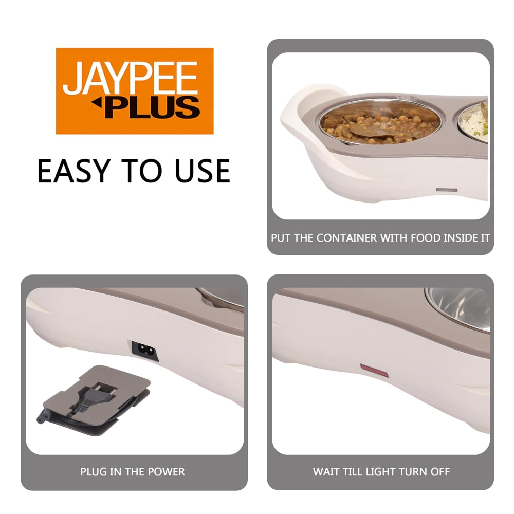 Jaypee Plus E- Warmer Stainless Steel Electric Casserole Set with Removable Containers - 8