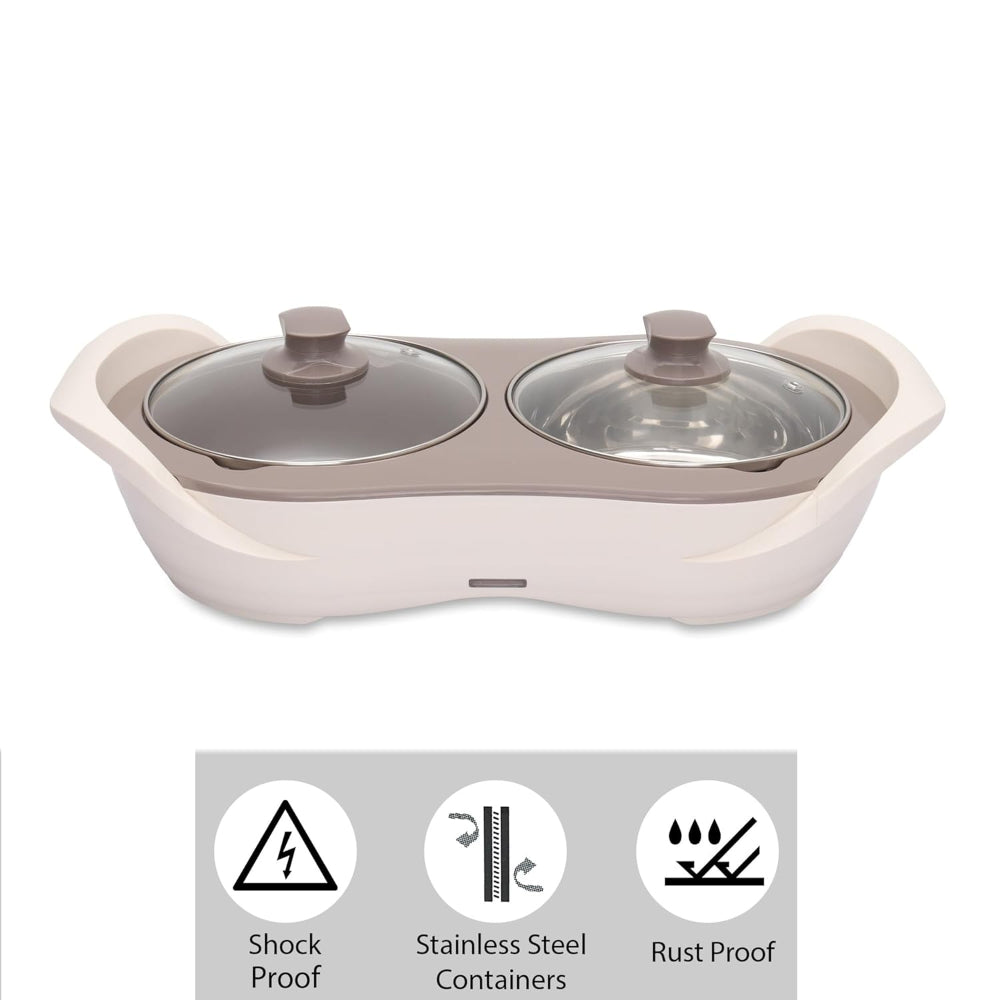 Jaypee Plus E- Warmer Stainless Steel Electric Casserole Set with Removable Containers - 7