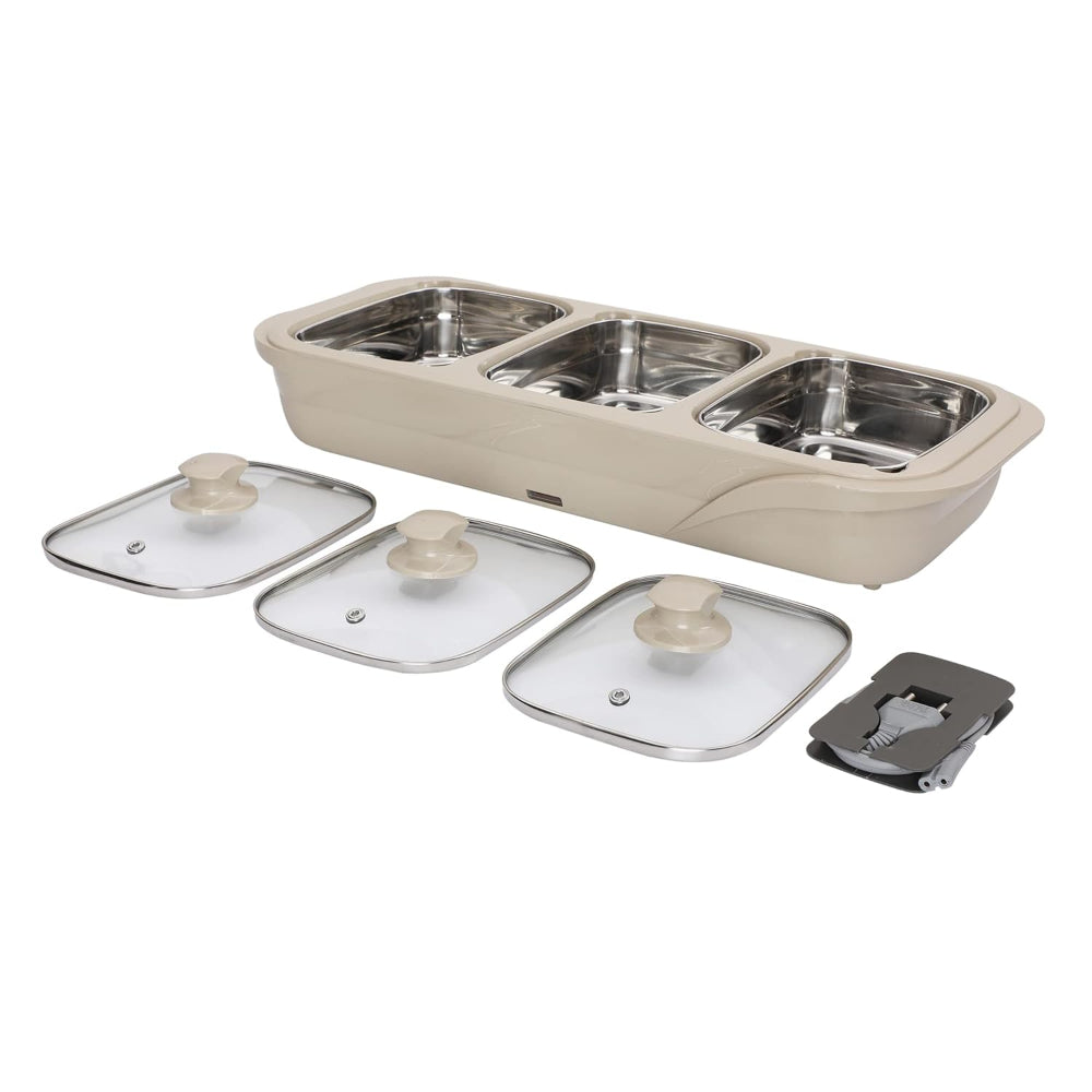 Jaypee Plus E-3 Electric Casserole Set with Toughened Glass Lid - 3